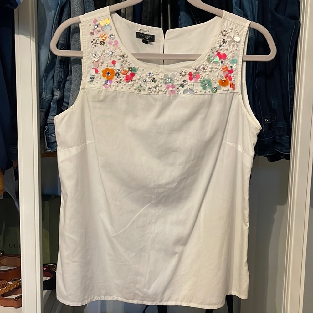 Talbots beaded top